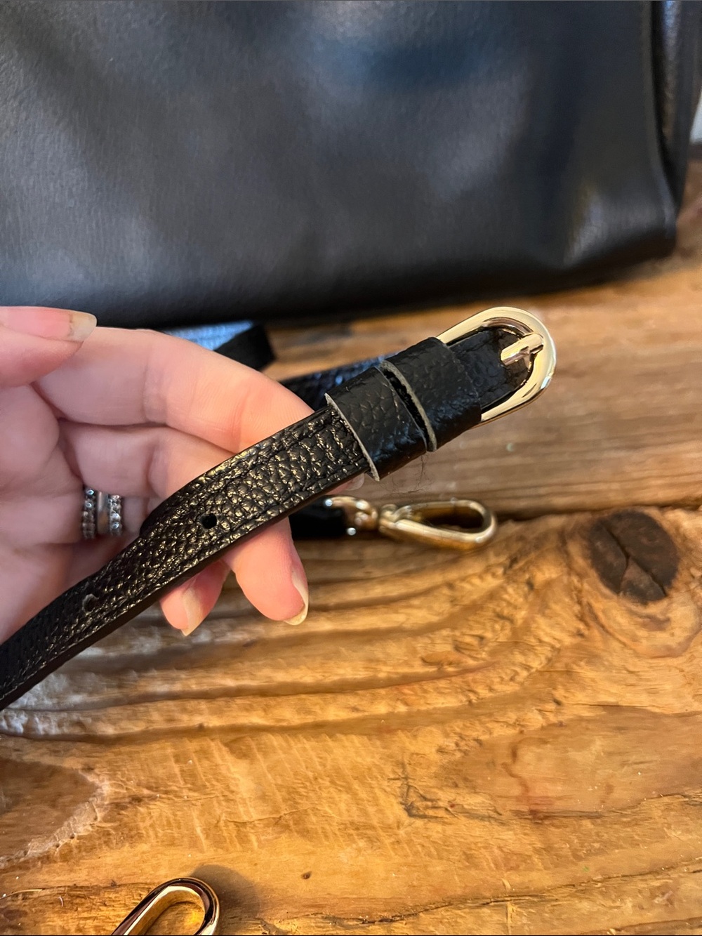 Tory Burch Black Pebbled Leather Satchel with Detachable Strap - Picture 3 of 13
